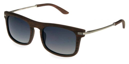 Holzsonnenbrille Driver Chrome